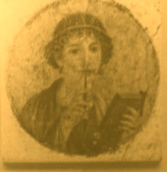 Römerin mit Wachstafel und Stift